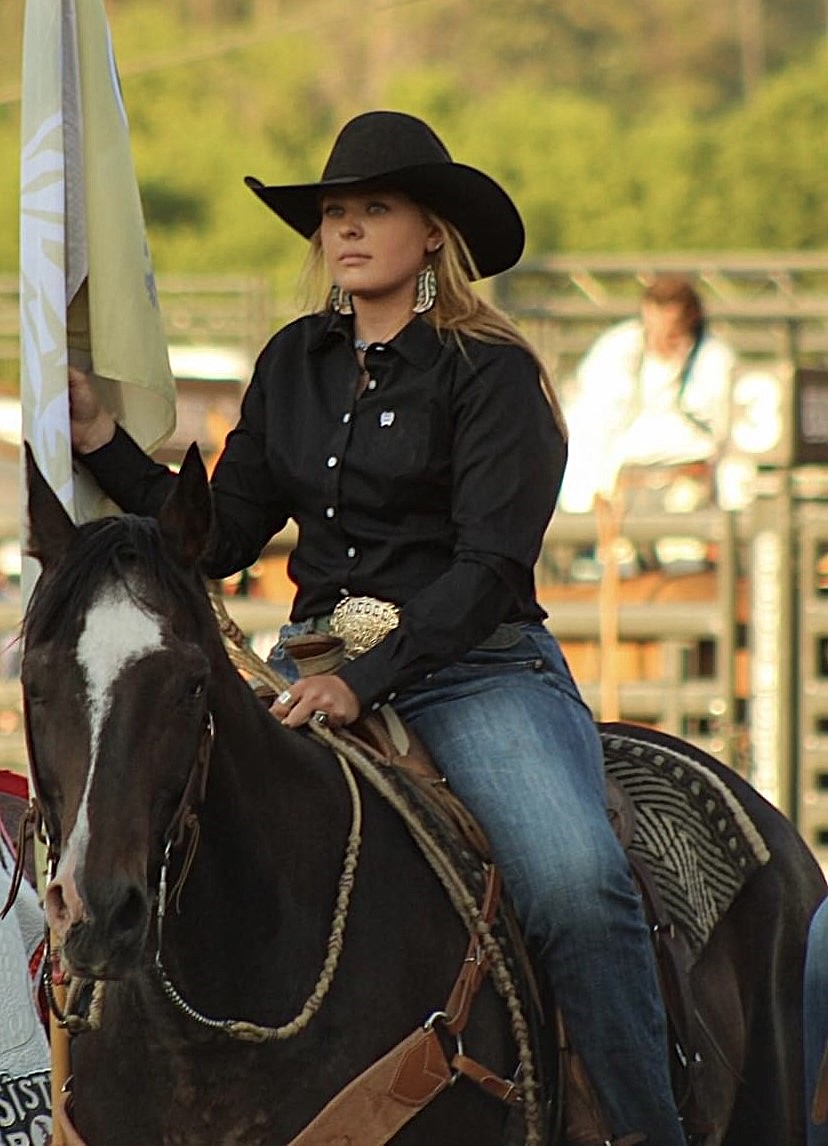 a young woman on a horse