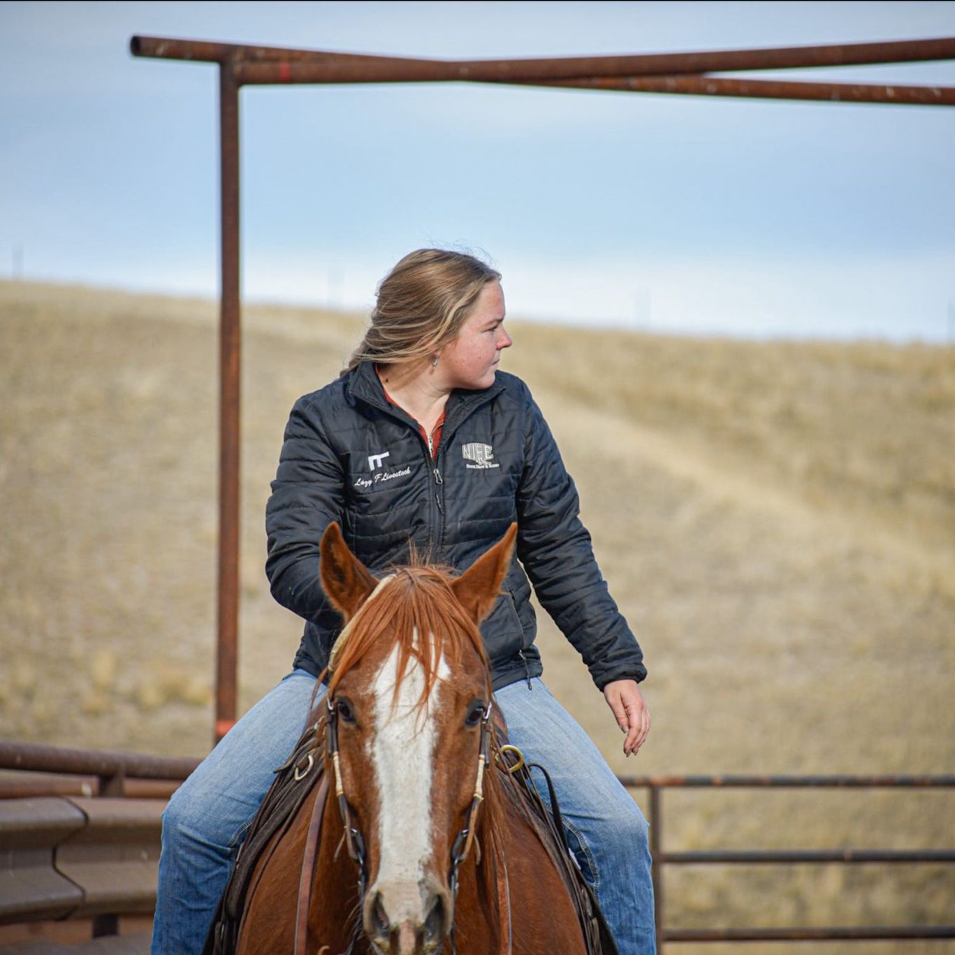 a young woman on a horse