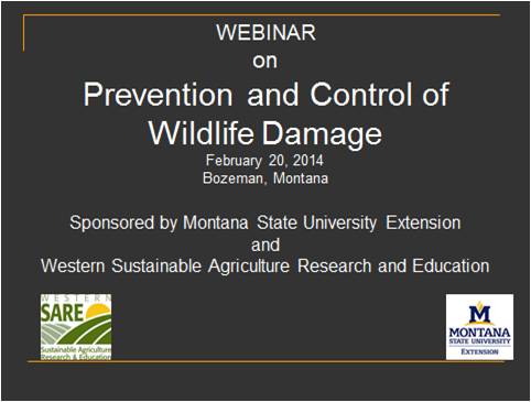 prevention and control of wildlife damage